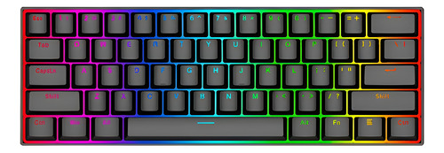 TECLADO MÉCANICO 60% REDRAGON DRAGONBORN K630RGB RED ESPAÑOL NEGRO ESPAÑOL LATINOAMÉRICA