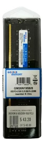 MEMORIA RAM DDR4 4GB 2666MHZ GOLDEN
