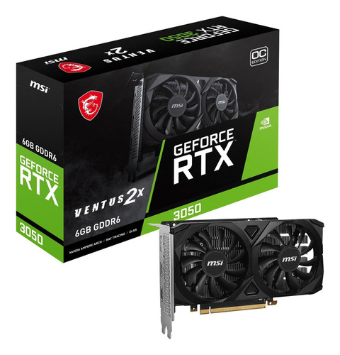 PLACA DE VIDEO MSI NVIDIA RTX 3050 VENTUS 6GB OC GDDR6