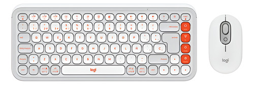 TECLADO Y MOUSE LOGITECH POP ICON INALÁMBRICO ESPAÑOL BLANCO BLANCO BLANCO