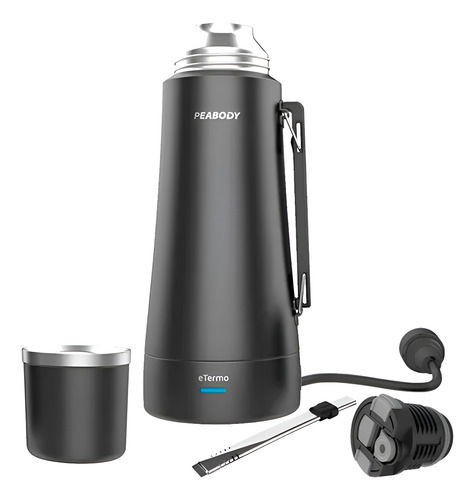 TERMO ELECTRICO PEABODY CON BOMBILLA INTEGRADA PE-ET1001N NEGRO