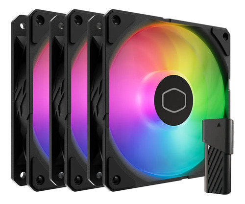 KIT DE 3 VENTILADORES GABINETE SICKLEFLOW EDGE 120MM ARGB
