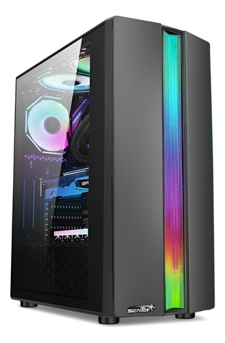 GABINETE GAMER RGB SENTEY S20 LATERAL ACRILICO S20-SF NEGRO
