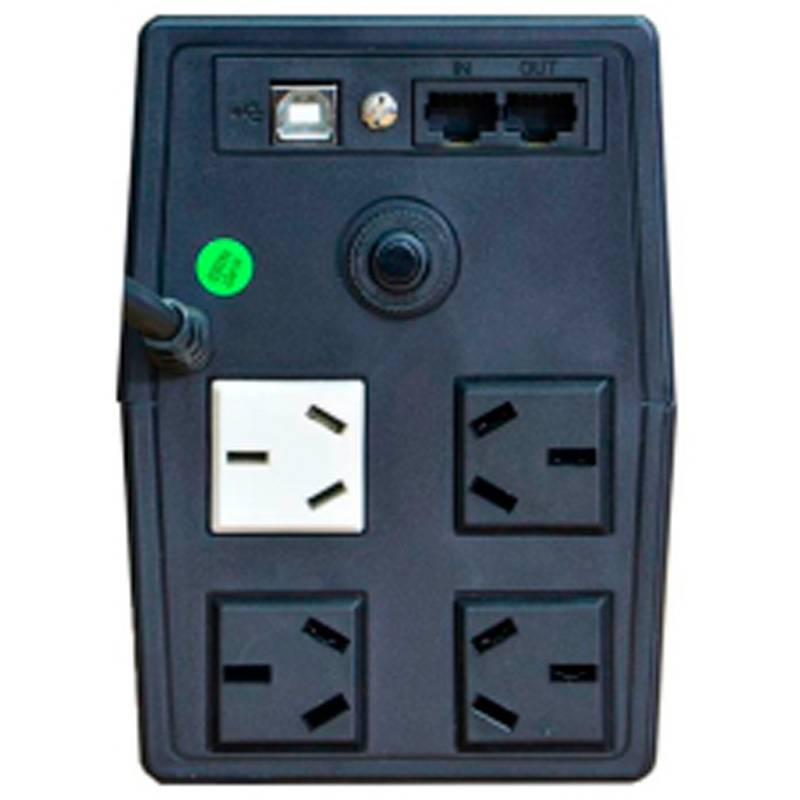 UPS Lyonn 500AP conexiones traseras y puertos RJ45