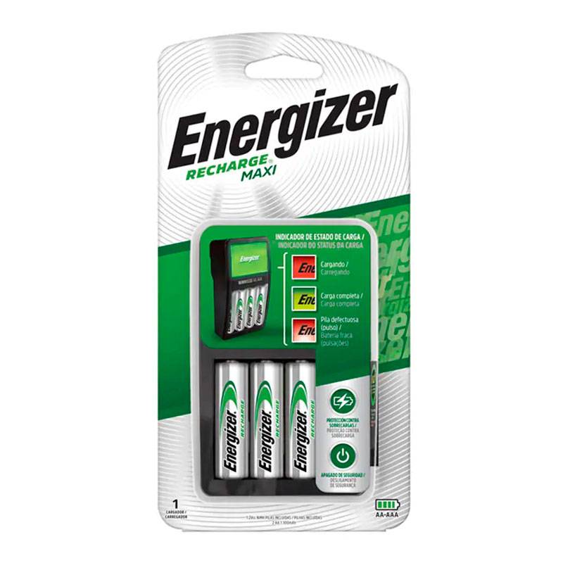 Cargador De Pilas Energizer Maxi Chvcm4 + 2 Pilas Aa