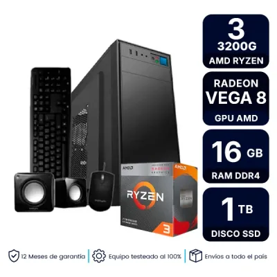 Pc Armada Amd Ryzen 3 3200G 16Gb Ram Ssd 1Tb