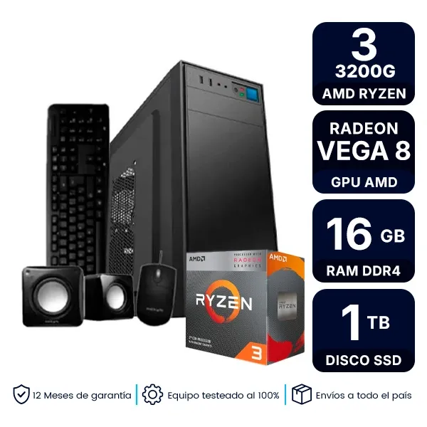 Pc Armada Amd Ryzen 3 3200G 16Gb Ram Ssd 1Tb