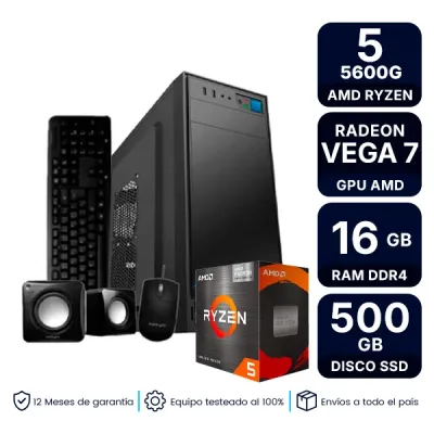 Pc Gamer Amd Ryzen 5 5600G 16Gb Ssd 500Gb Vega 7