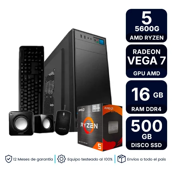 Pc Gamer Amd Ryzen 5 5600G 16Gb Ssd 500Gb Vega 7
