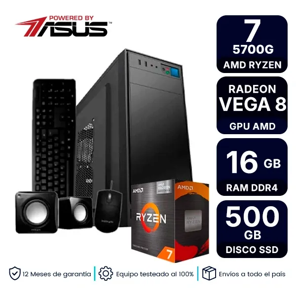 Pc Armada Gamer Amd Ryzen 7 5700G 16Gb Ram Ssd 500Gb
