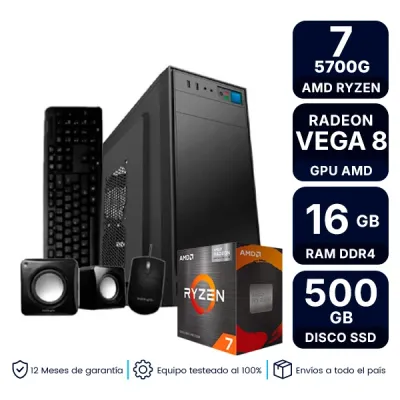 Pc Armada Gamer Amd Ryzen 7 5700G 16Gb Ram Ssd 500Gb