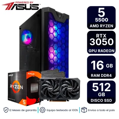 Pc Gamer Amd Ryzen 5 5500 16Gb Nvidia Rtx 3050 Ssd 500Gb