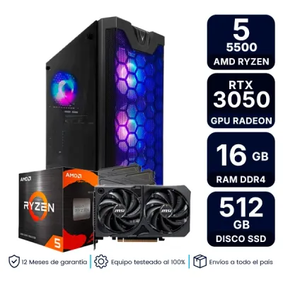 Pc Gamer Amd Ryzen 5 5500 16Gb Nvidia Rtx 3050 Ssd 500Gb