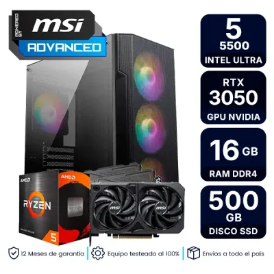 Pc Gamer Amd Ryzen 5 5500 16Gb Nvidia Rtx 3050 Ssd 500Gb