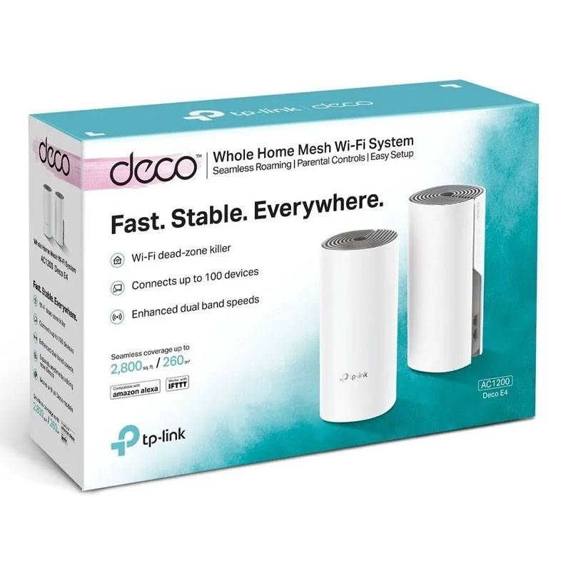 Outlet Sistema Wi-Fi Mesh Tp-Link Deco E4 Ac1200 (Pack De 2 Unidades)