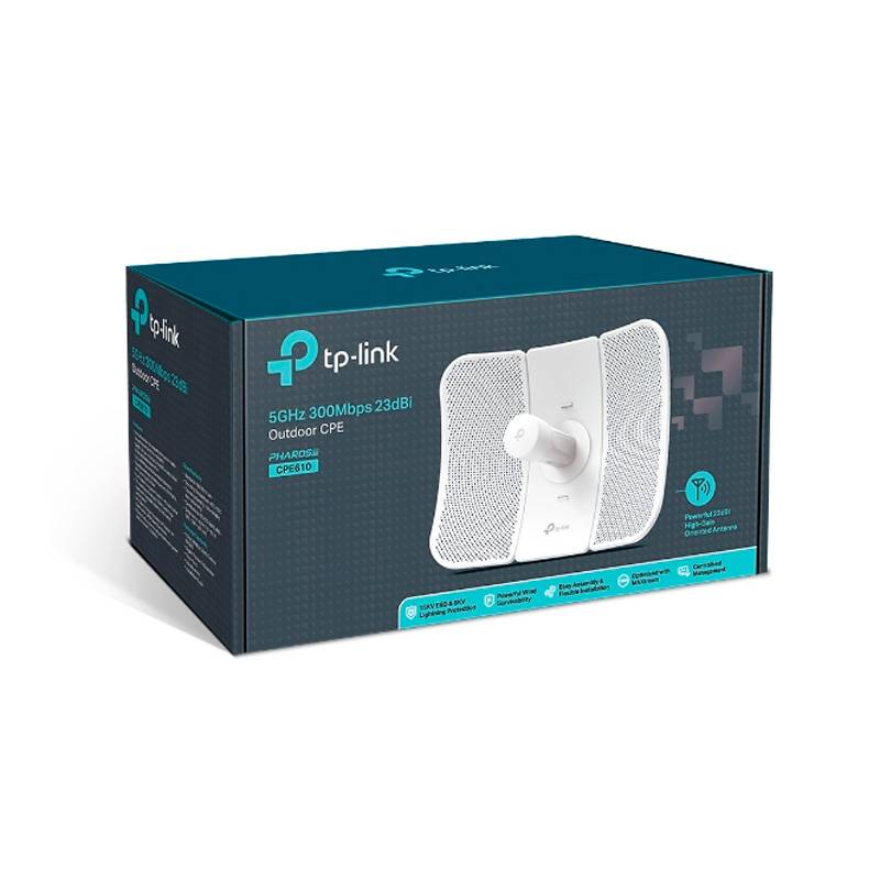 Outlet Access Point Tp-Link Cpe610 Outdoor 5Ghz 300Mbps 23Dbi