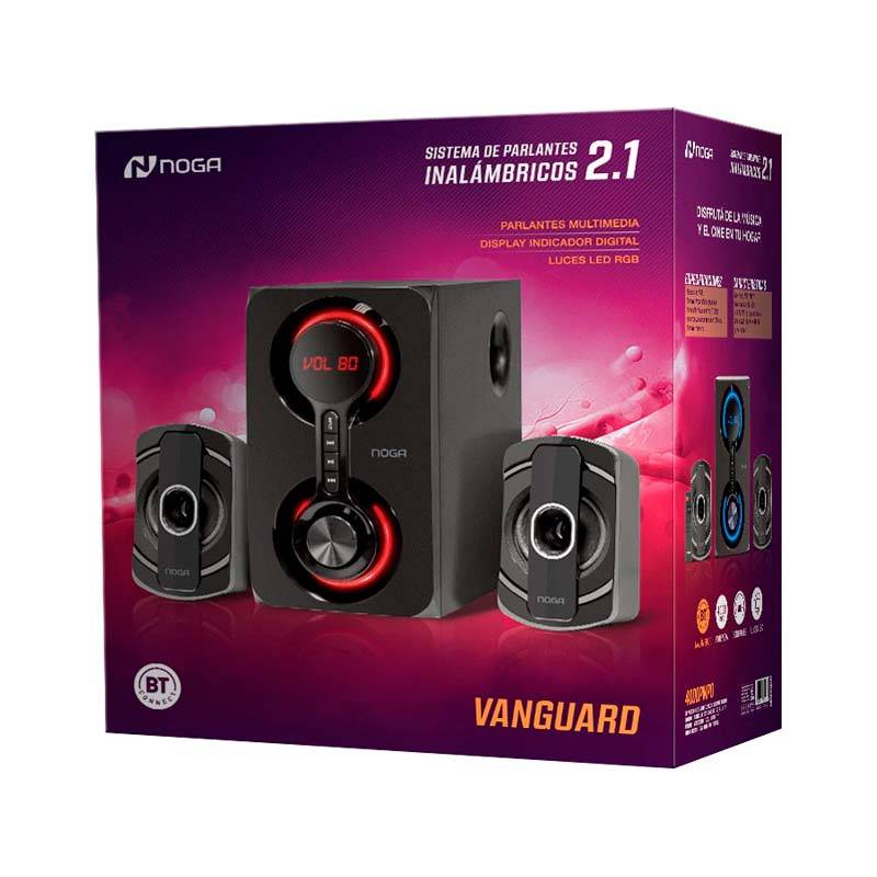 Outlet Parlantes 2.1 Noga Vanguard Rgb 40W Bluetooth