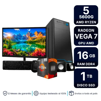 Pc Armada Con Monitor Amd Ryzen 5 5600G 1Tb Ssd 16Gb