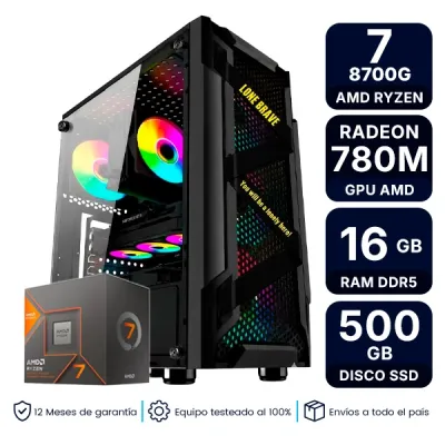 Pc Armada Gamer Amd Ryzen 7 8700G 16Gb 500Gb