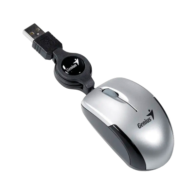 Outlet Mouse Genius Micro Traveler Retráctil Gris