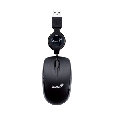 Outlet Mouse Genius Micro Traveler Retráctil Negro