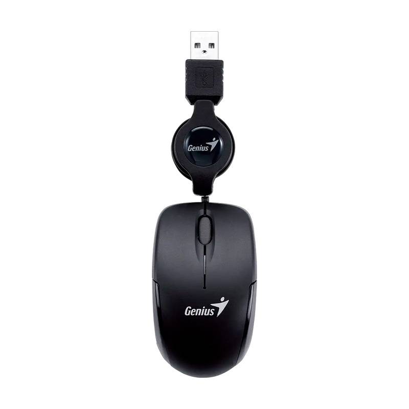Outlet Mouse Genius Micro Traveler Retráctil Negro