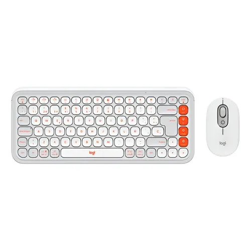 Teclado Y Mouse Logitech Pop Icon Inalambrico White