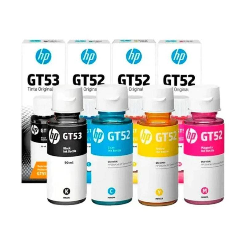 Tintas Hp Gt52 Gt53 Kit X4 Original 9F3N4Al