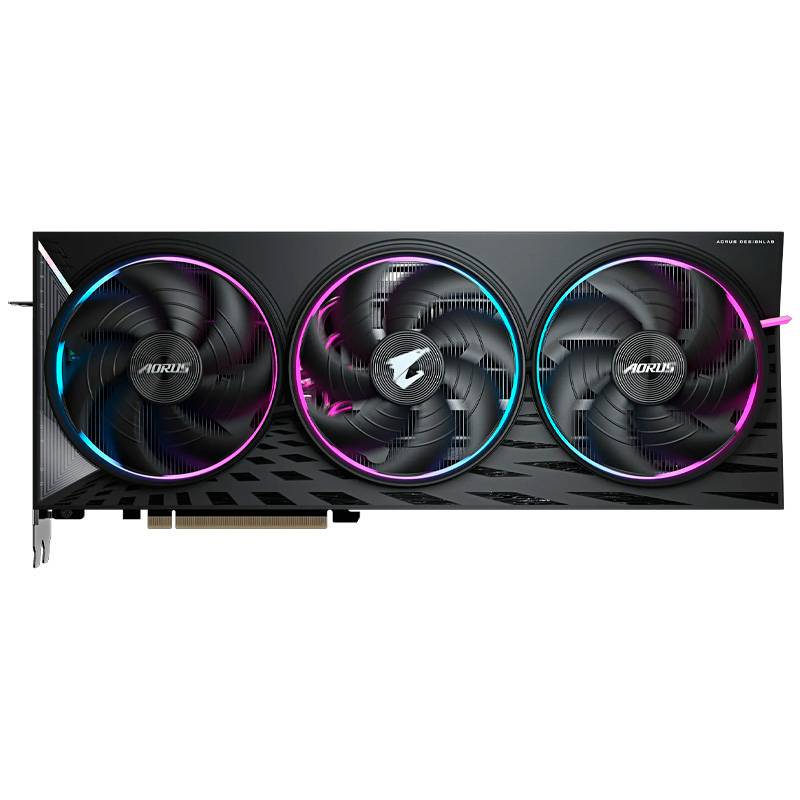 Placa de video AORUS RX 9070 XT Elite 16GB vista frontal