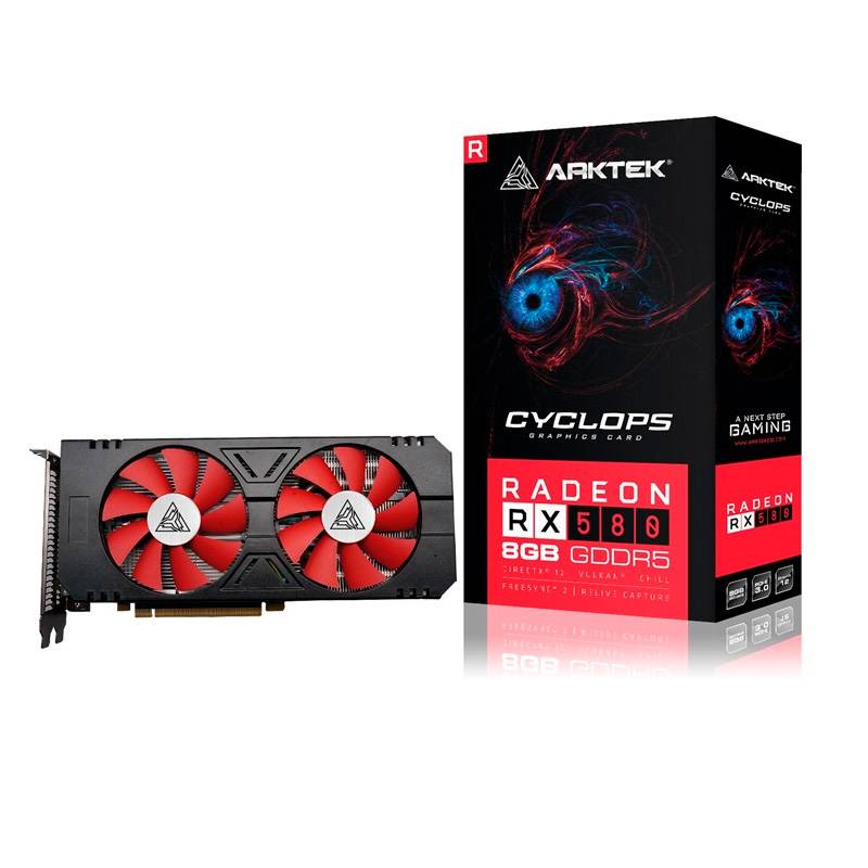 Placa De Video Arktek Rx 580 Cyclops 8Gb