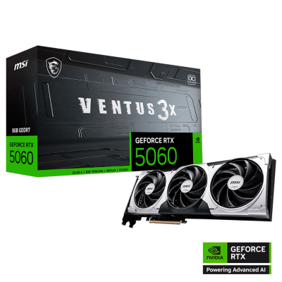 Placa De Video Msi Nvidia Geforce Rtx 5060 Ventus X3 8Gb Oc Gddr7