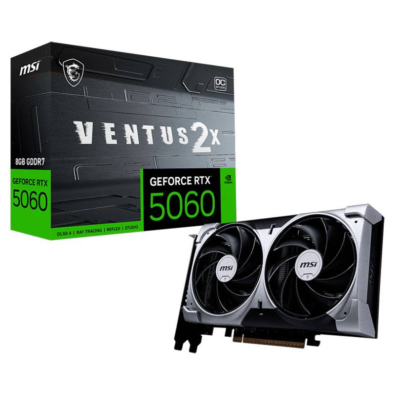 Placa De Video Msi Geforce Rtx 5060 Ventus 2X Oc 8Gb Gddr7