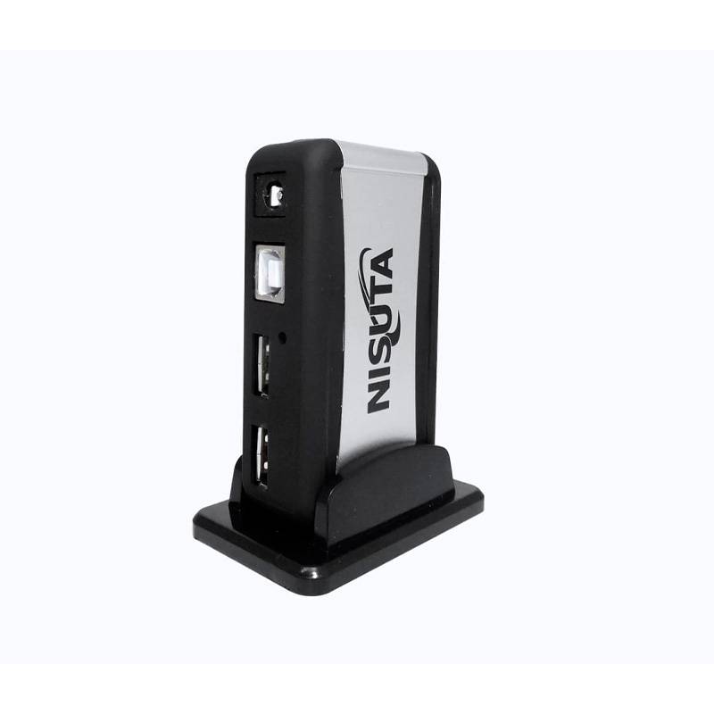 Outlet Hub Usb 2.0 Nisuta Ns-Uh0704 7 Puertos Con Fuente