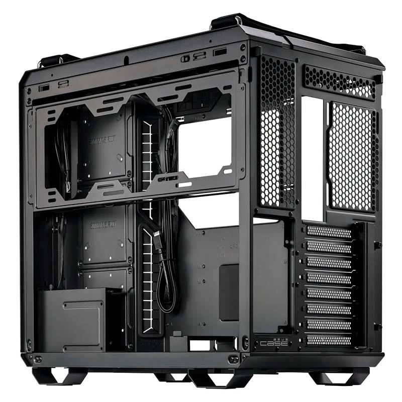 Interior del ASUS GT502 Horizon con soporte para GPU de 400mm