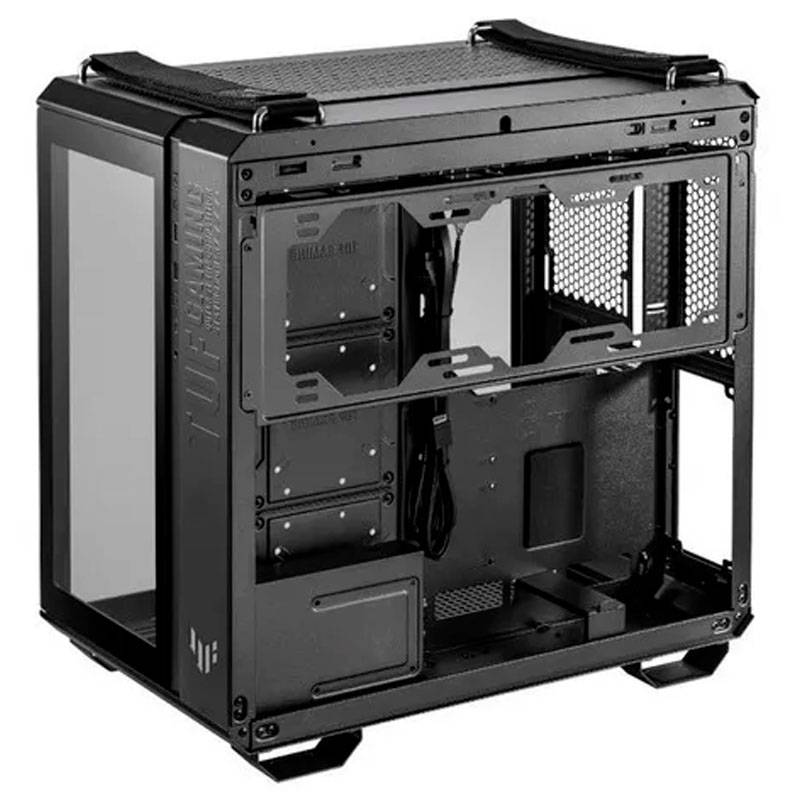 Vista lateral del ASUS TUF Gaming GT502 con doble cámara térmica