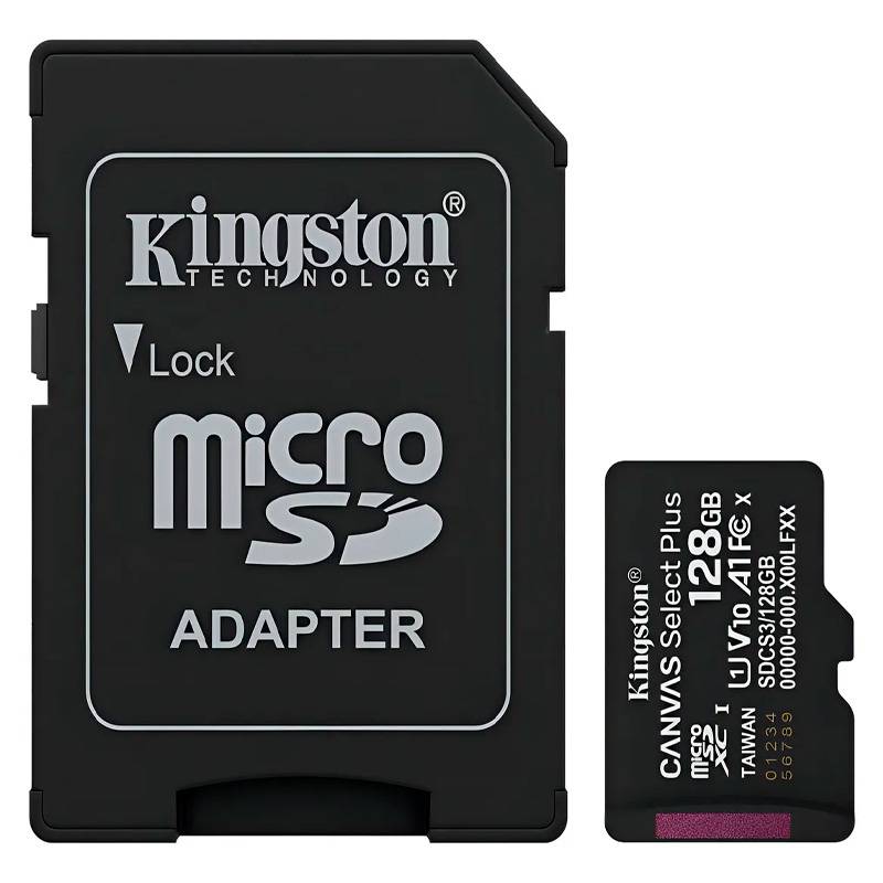 Detalle de la MicroSD Kingston Canvas Select Plus 128GB Clase 10 UHS-I