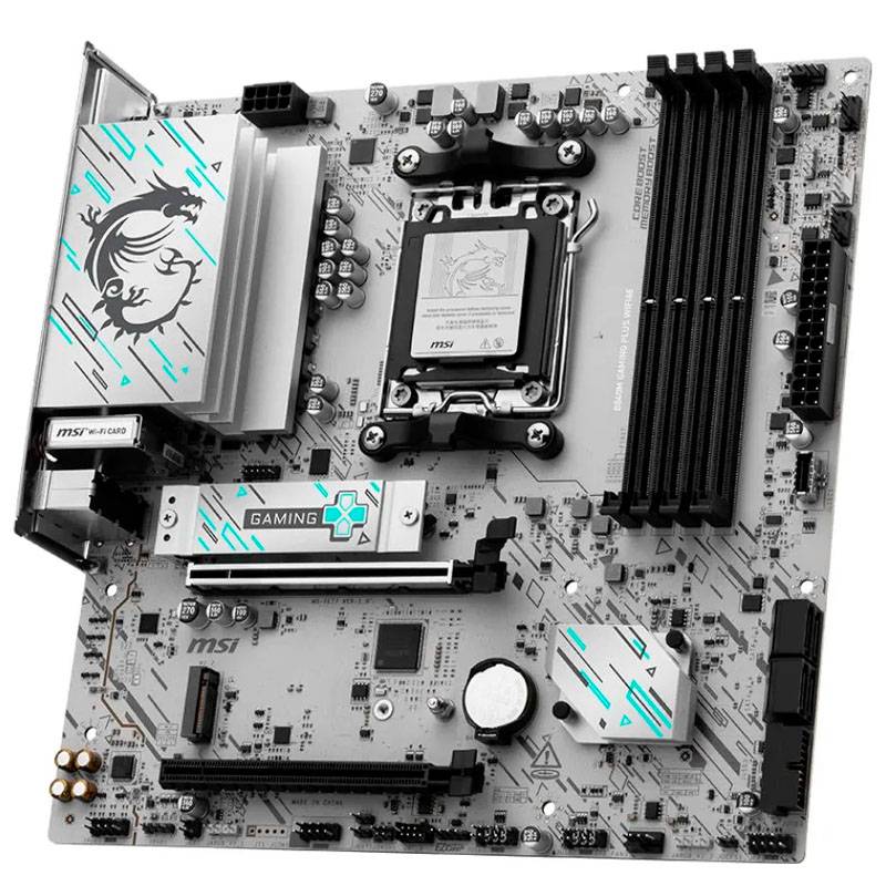 Mother MSI B840M Gaming WiFi6E instalada en gabinete gamer