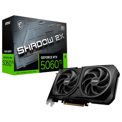 Placa De Video Msi Geforce Rtx 5060 Ti Shadow 2X 16Gb Oc Gddr7