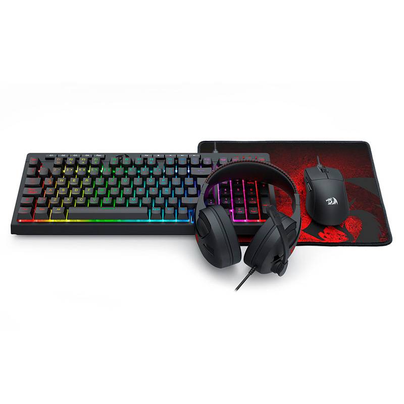 Kit Redragon S147 Sp 4 En 1 Teclado Mouse Auriculares Pad