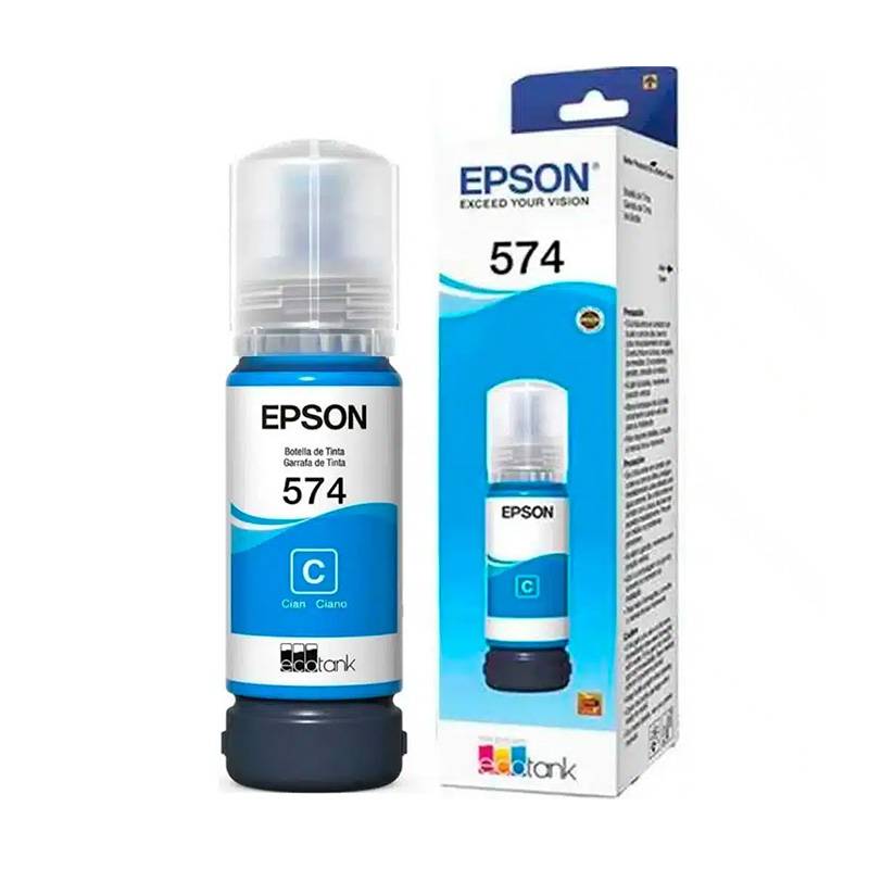 Empaque oficial Epson 574 Cyan L8050 L18050