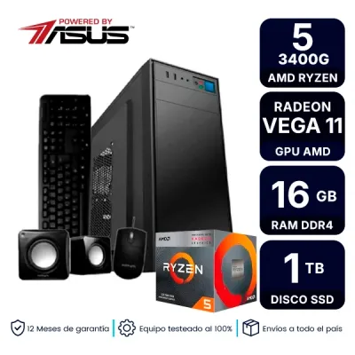 Pc Armada Gamer Amd Ryzen 5 3400G 16Gb Ram 1Tb Ssd
