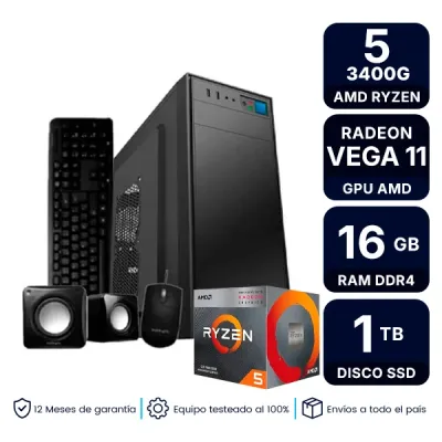 Pc Armada Gamer Amd Ryzen 5 3400G 16Gb Ram 1Tb Ssd