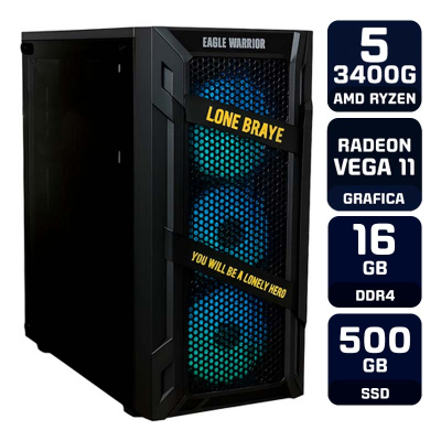Pc Gamer Amd Ryzen 5 3400G 16Gb Ssd 500Gb Wifi Rgb