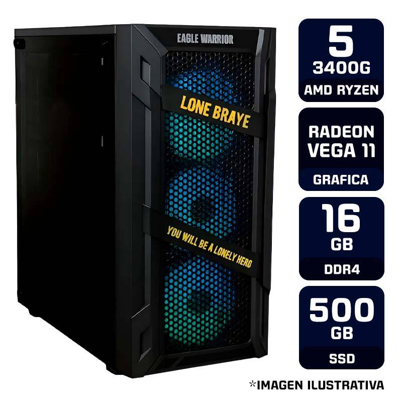 Pc Armada Con Monitor Amd Ryzen 5 3400G 16Gb Ram Ssd 500Gb Wifi Rgb