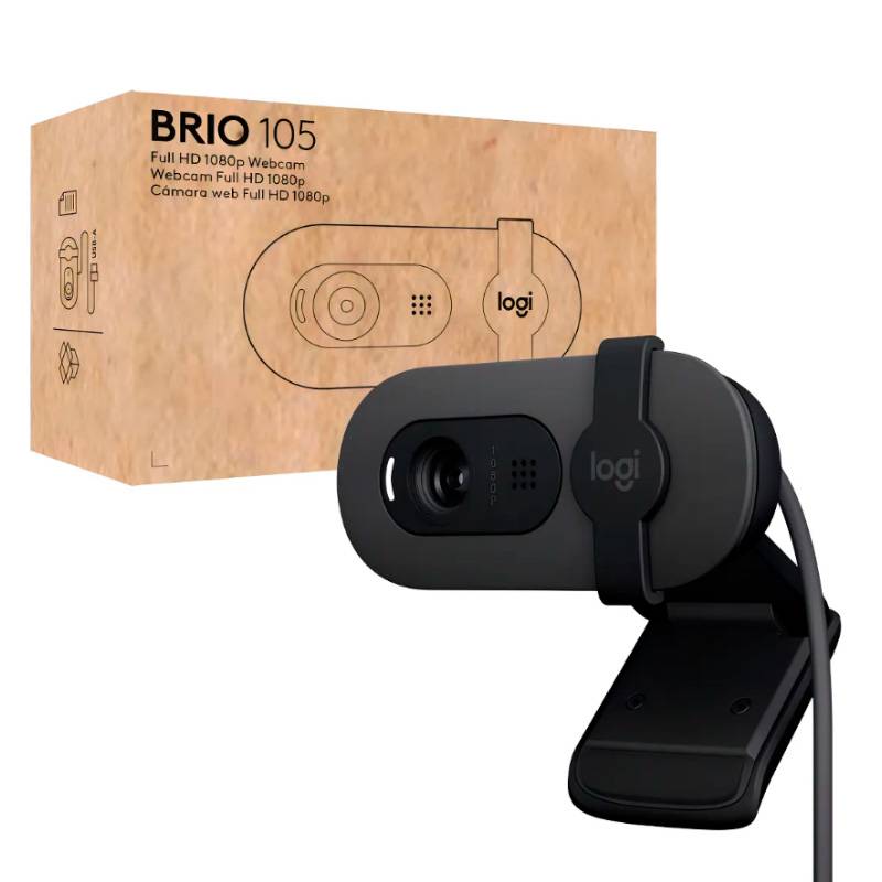 Webcam Logitech Brio 105 Graphite Full Hd 1080P