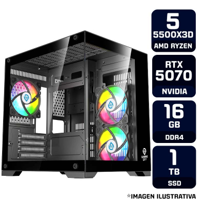 Pc Gamer Ryzen 5 5500X3D | Rtx 5070 | 16Gb | 1Tb Ssd