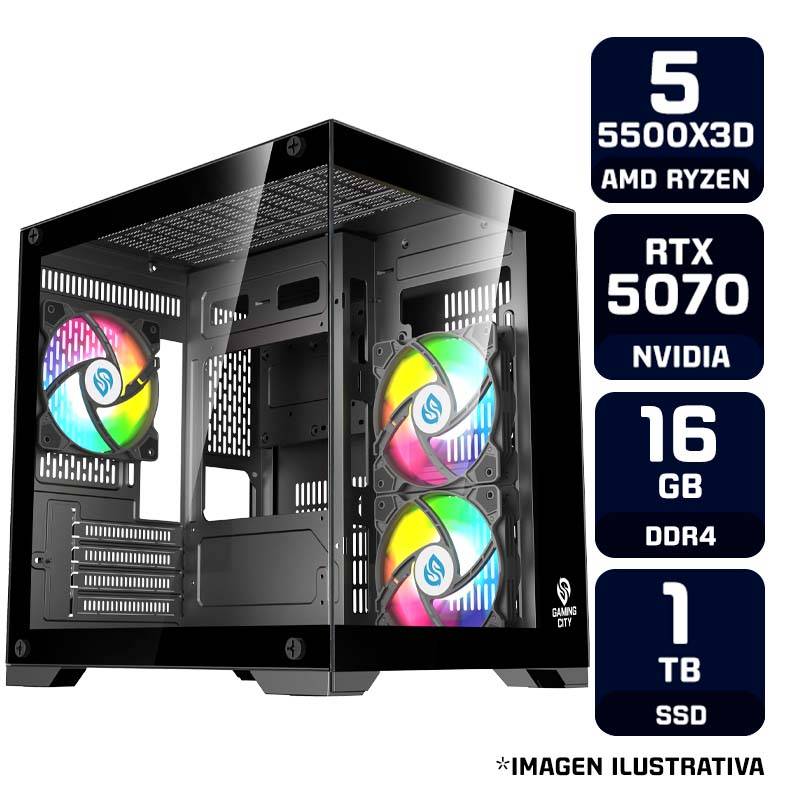 Pc Gamer Ryzen 5 5500X3D | Rtx 5070 | 16Gb | 1Tb Ssd