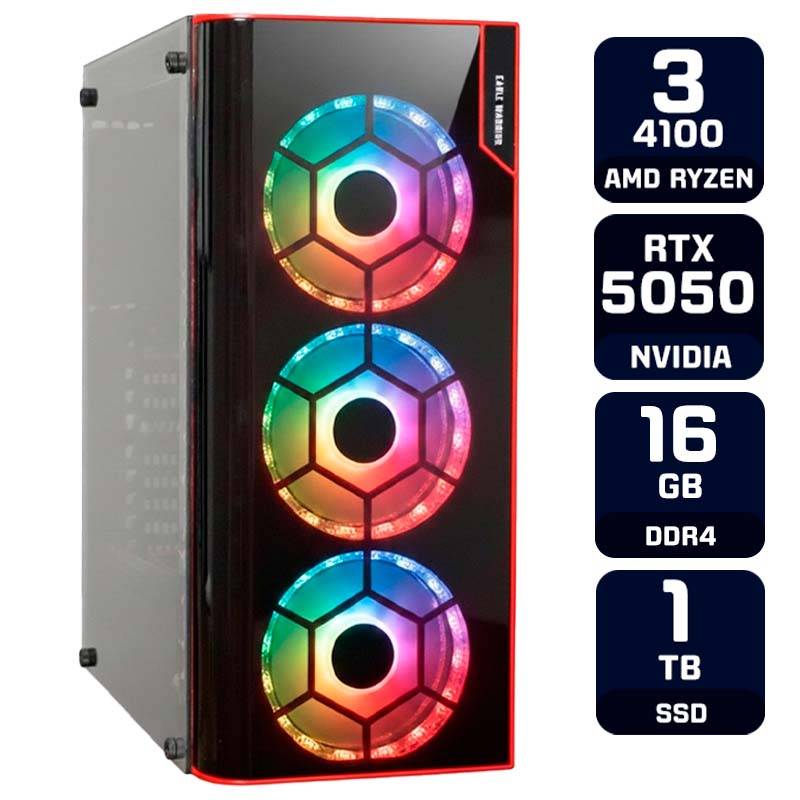 Pc Gamer Ryzen 3 4100 Rtx 5050 16Gb 1Tb Ssd Rgb