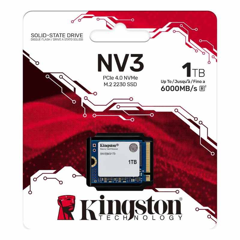 Ssd M.2 2230 1Tb Kingston Nv3 Pcie 4.0 Nvme