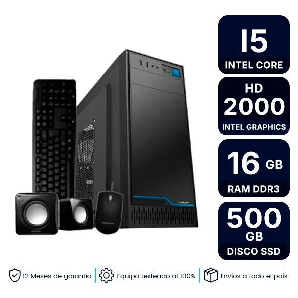 Pc Para Oficina Intel Core I5 16Gb Ram Ssd 500Gb